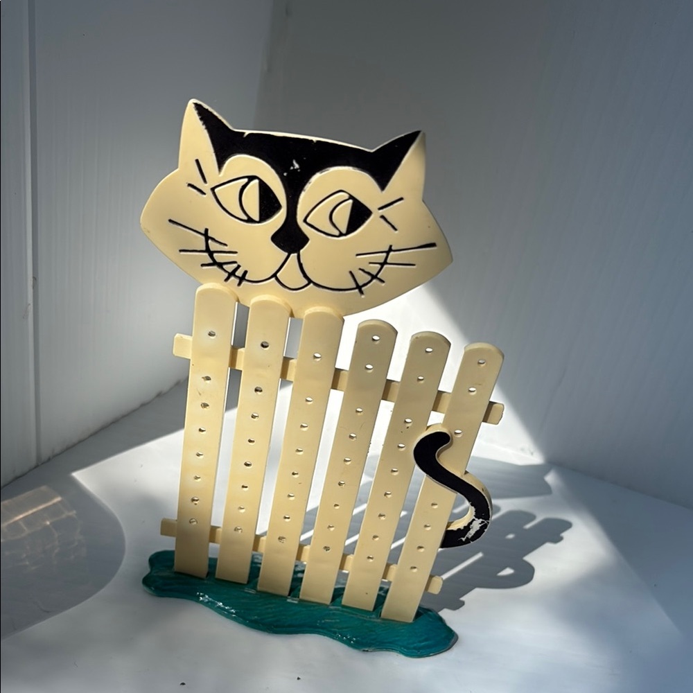 Vintage Torino Italy‎ Cat Fence Decor Felix the cat inspired. G4 6” x 4”